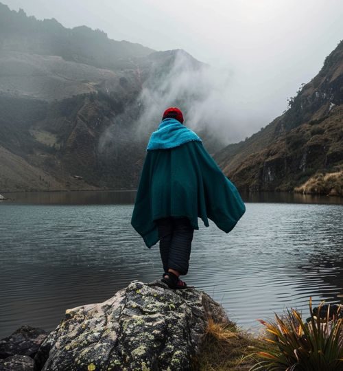 Brujo de Huancabamba en plena ceremonia mística en las lagunas de los brujos.